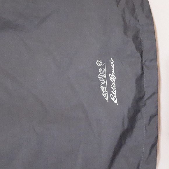 Eddie Bauer kids rain Windbreaker jacket M 10/12 gray hooded zipper outdoor - Picture 5 of 12